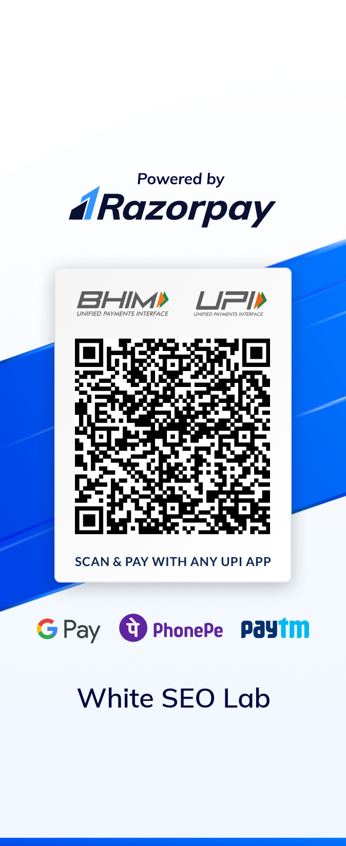 UPI QR code to support The Squadron (payee: White SEO Lab)